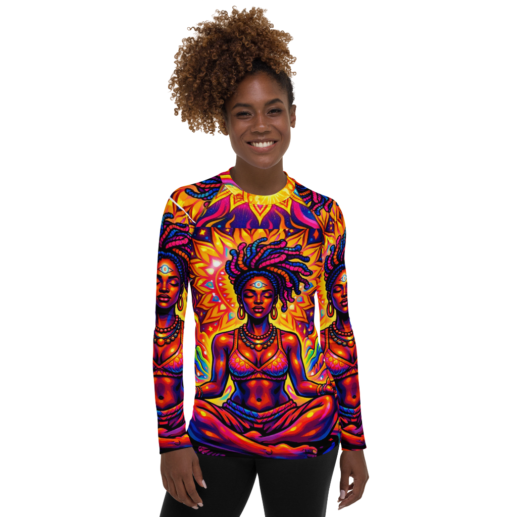 Yoga lady 6-Women's Rash Guard