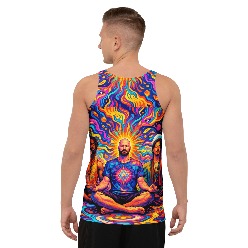 Yoga men 2-Unisex Tank Top back