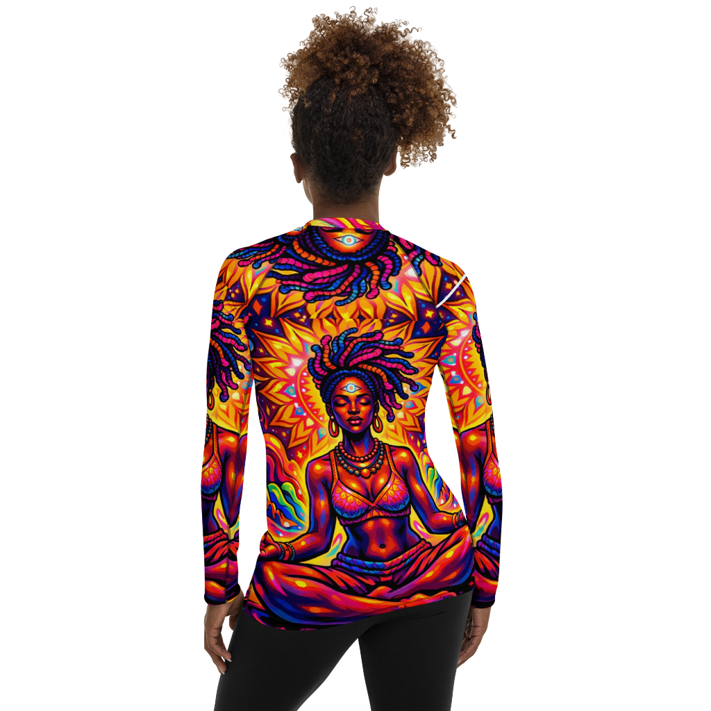 Yoga lady 6-Women's Rash Guard back