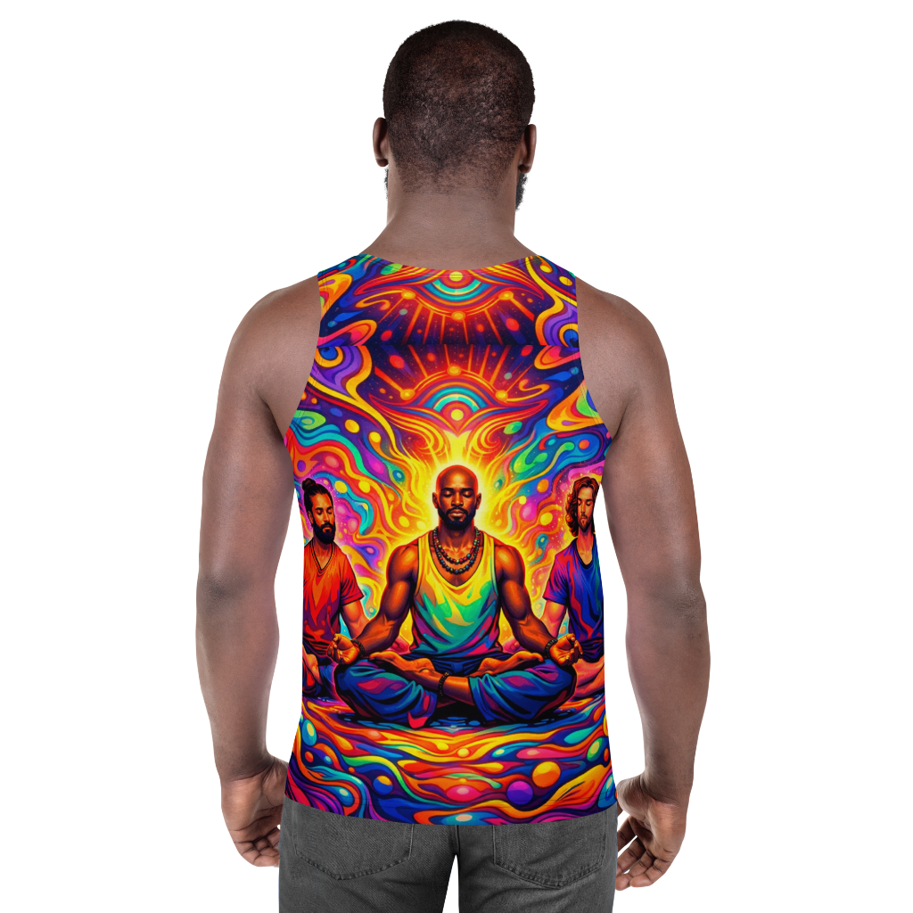 Yoga meditation men 3-Unisex Tank Top back