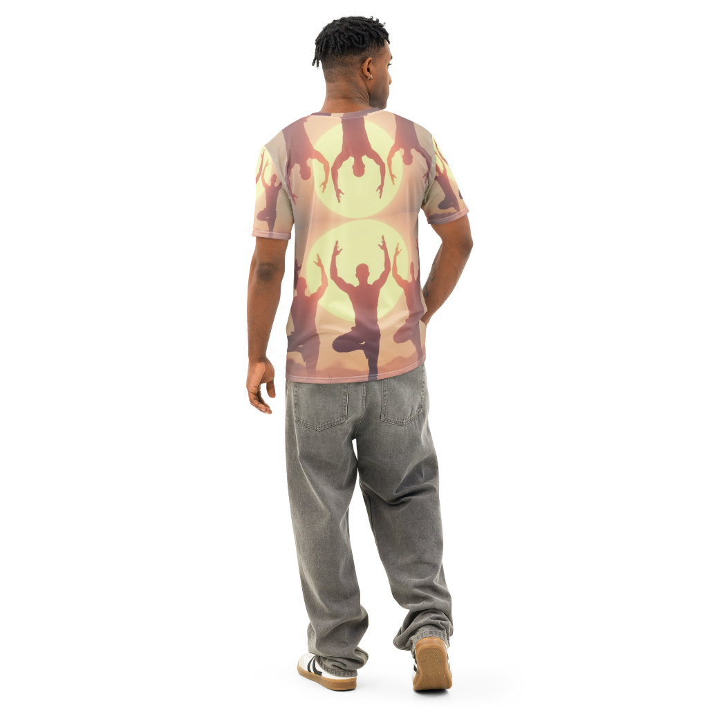 Sun Salutation-Men’s cotton crew neck t-shirt back