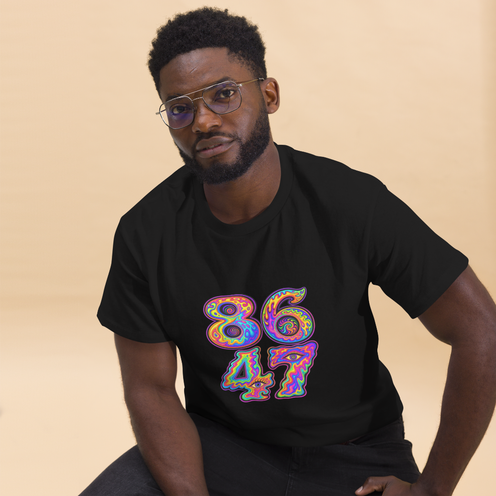 8647 retro psychedelic -Unisex classic tee