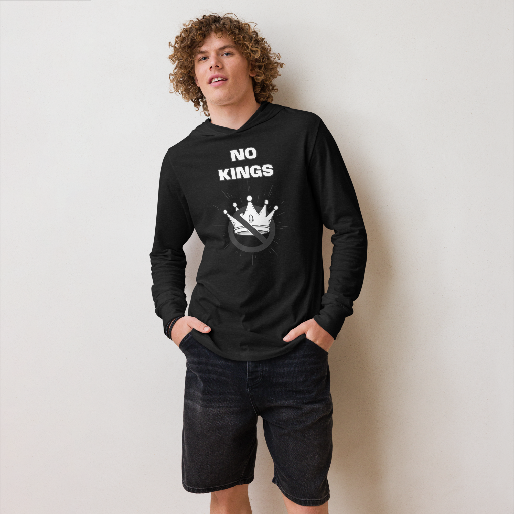 No Kings-Hooded long-sleeve tee front