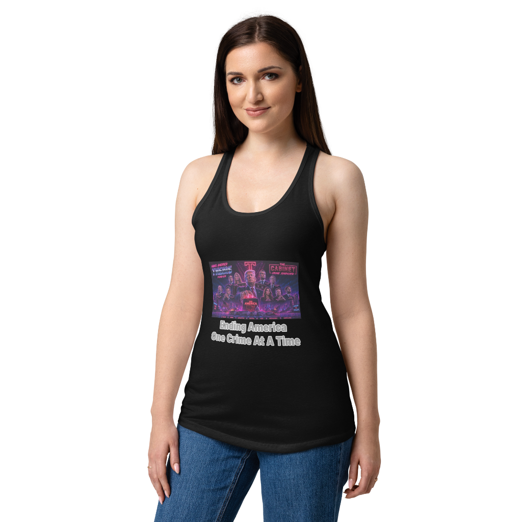One crime At a time-Women’s fitted racerback tank top