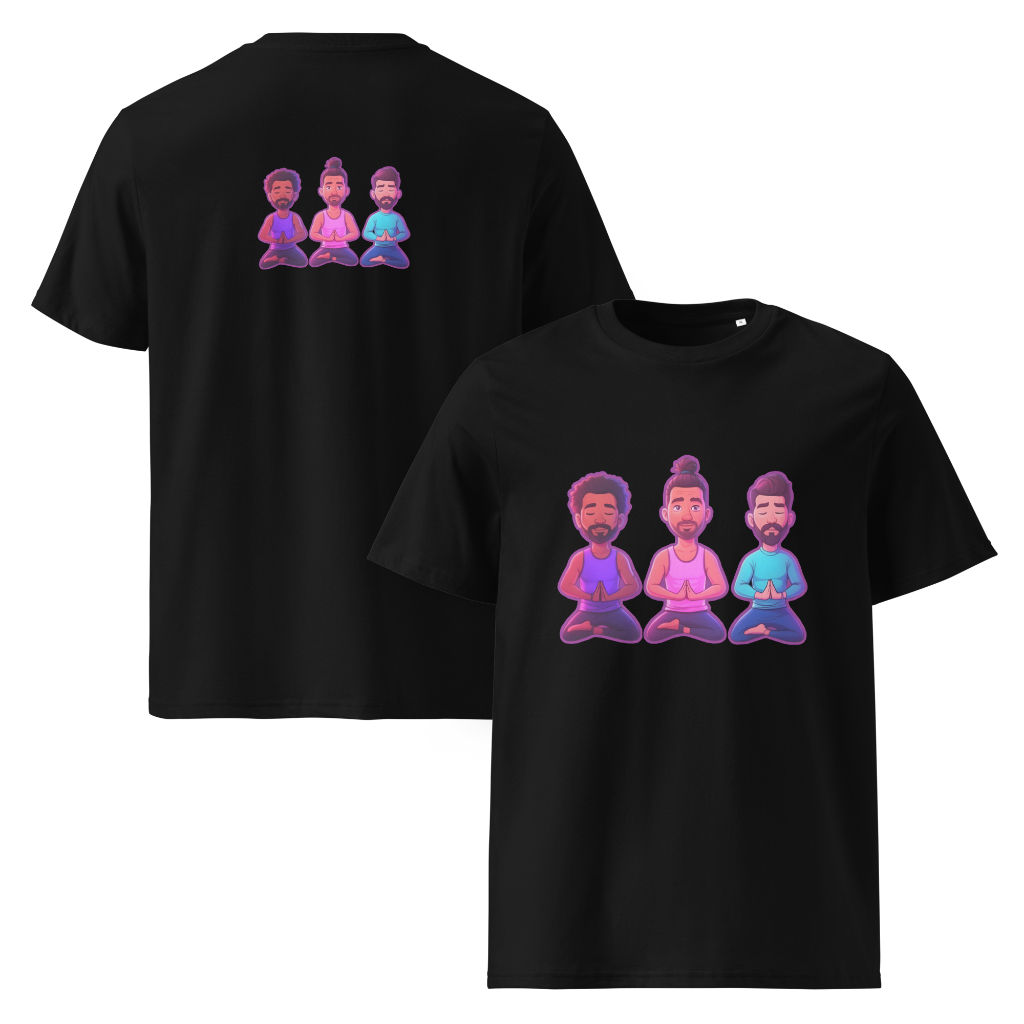 Men neon yoga-Unisex organic cotton t-shirt front