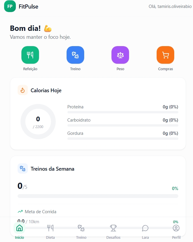 Aplicativo FitPulse desenvolvido pela ATEND.IA