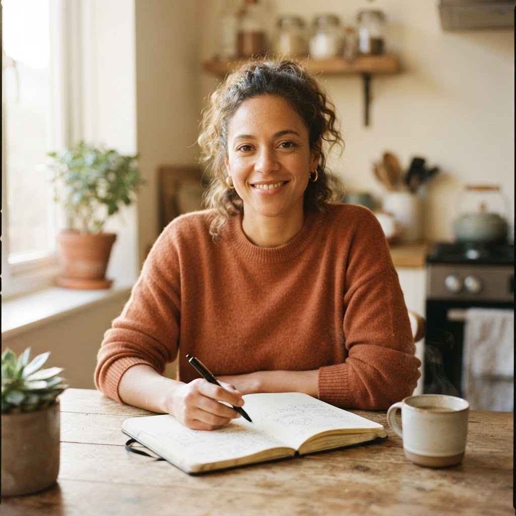 A hopeful person feeling confident about their financial future
