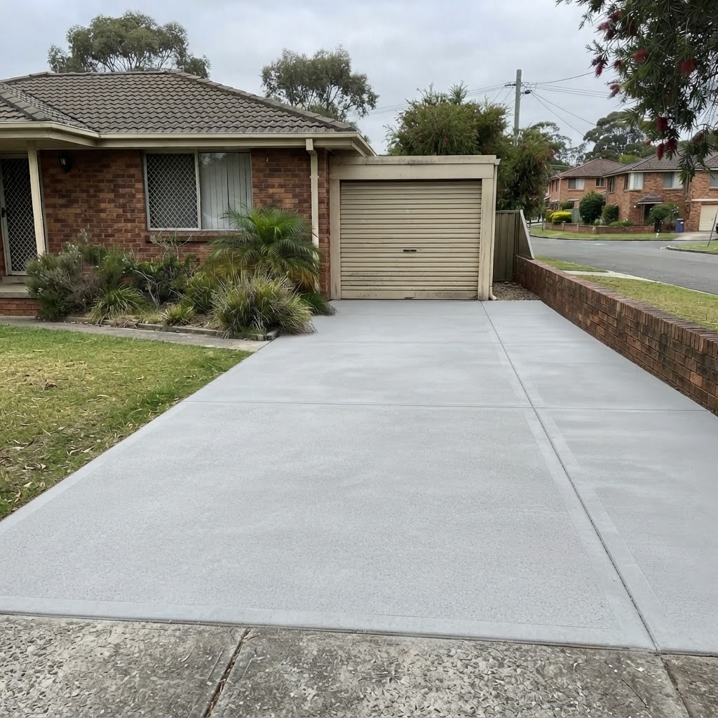 Driveway after cleaning