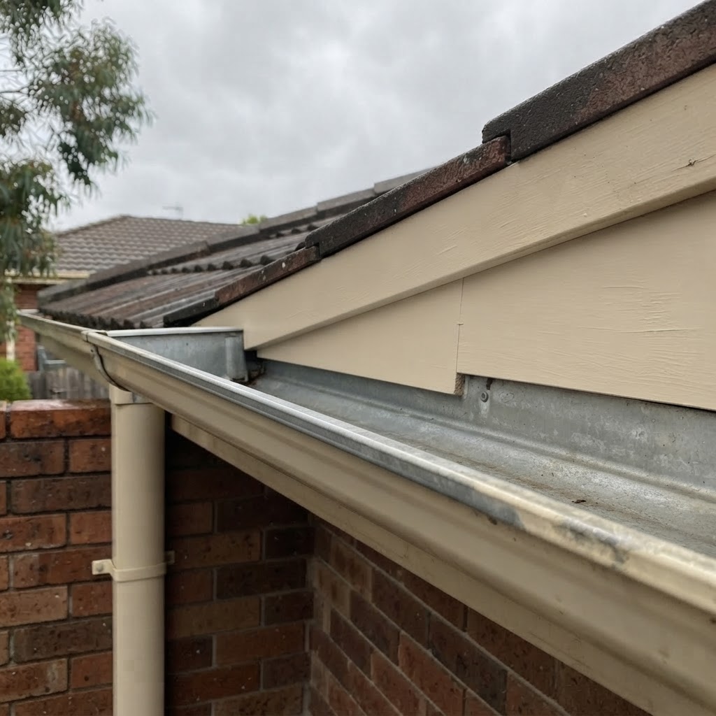 Gutter after cleaning
