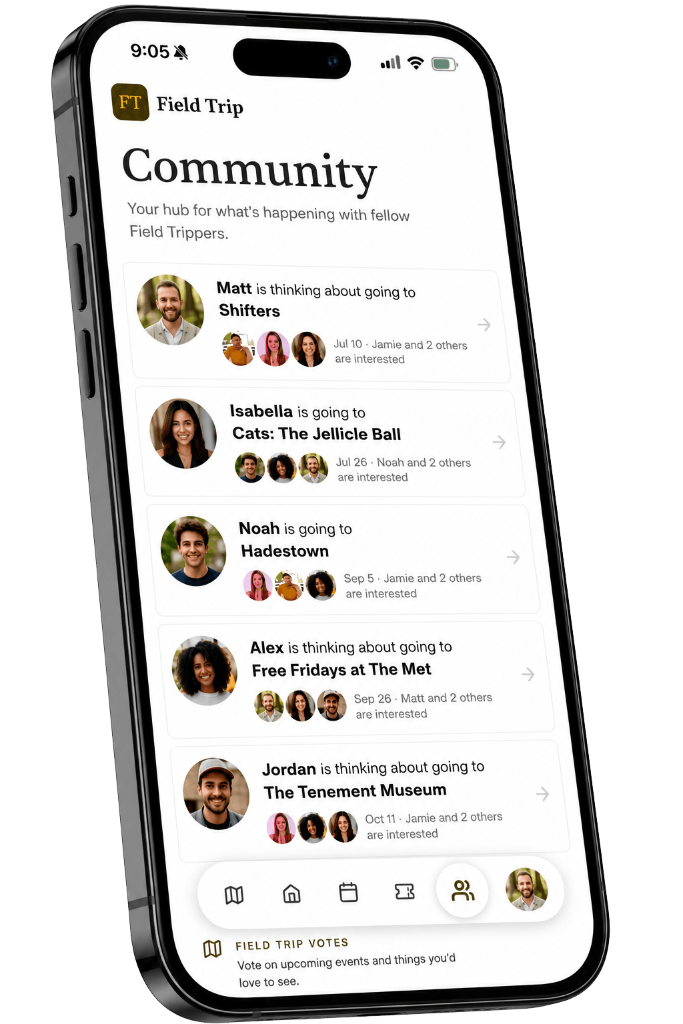 Field Trip community on iPhone