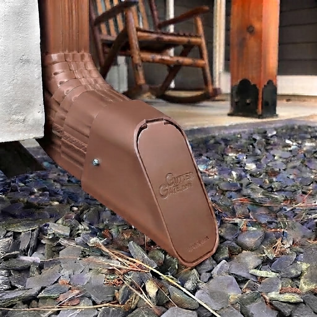 GutterGate Type B 3x4 Brown downspout cap