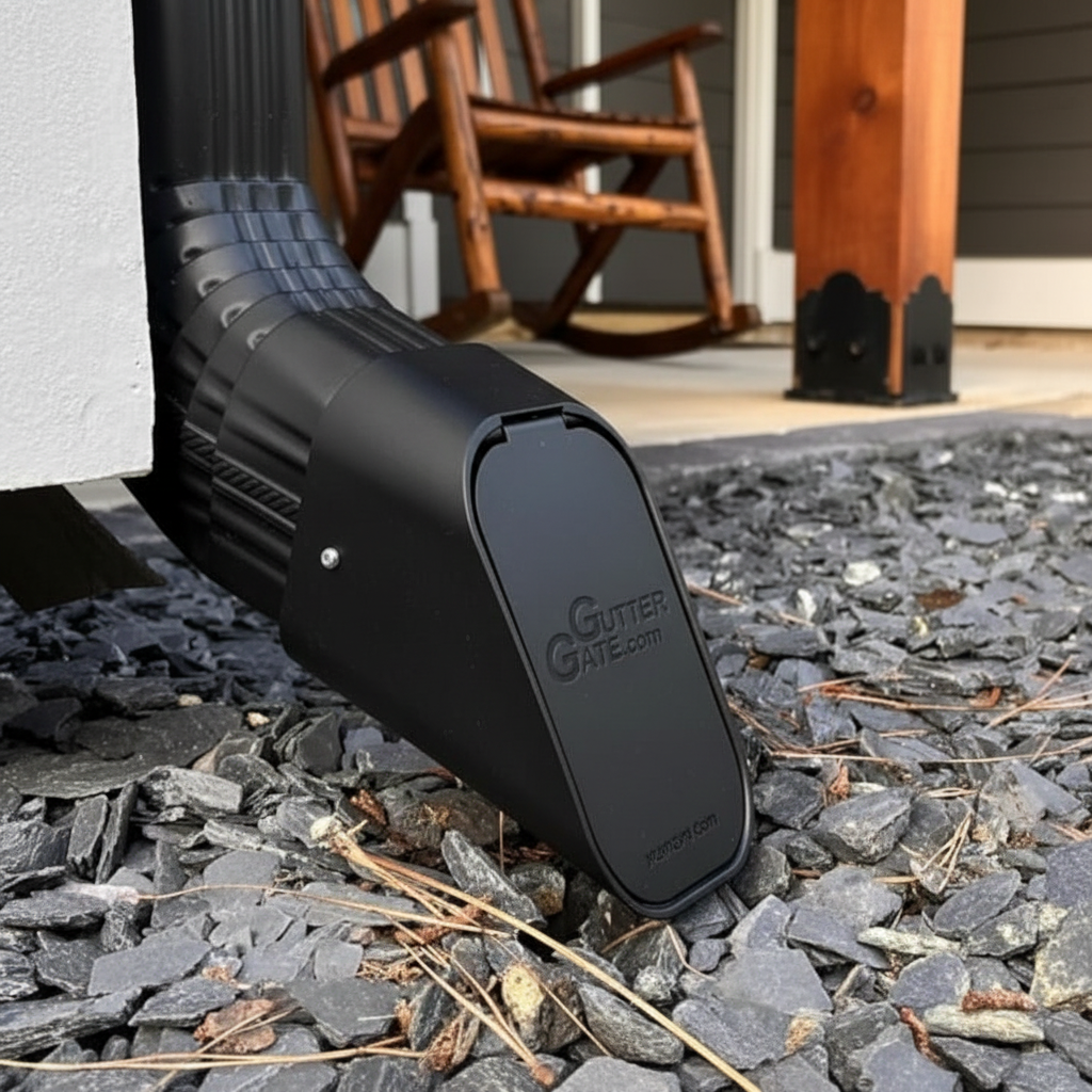 GutterGate Type B 3x4 Black downspout cap