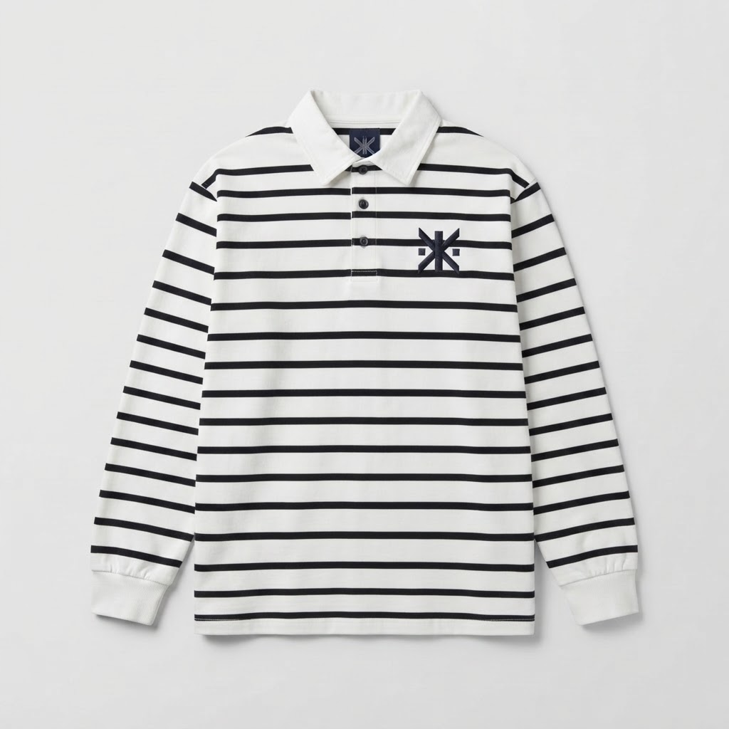 Khari Rugby Long Sleeve — White / Black