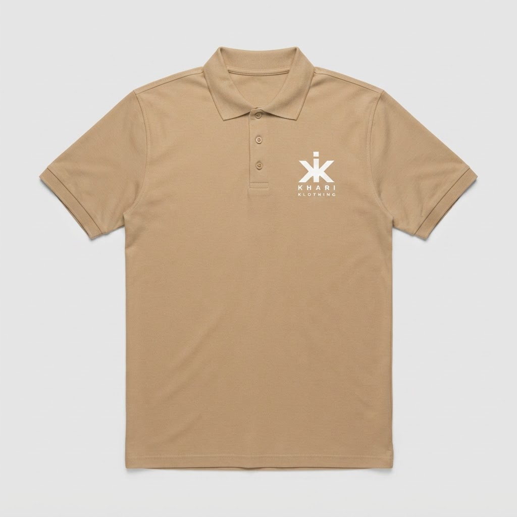 Khari Polo — Tan / White Logo