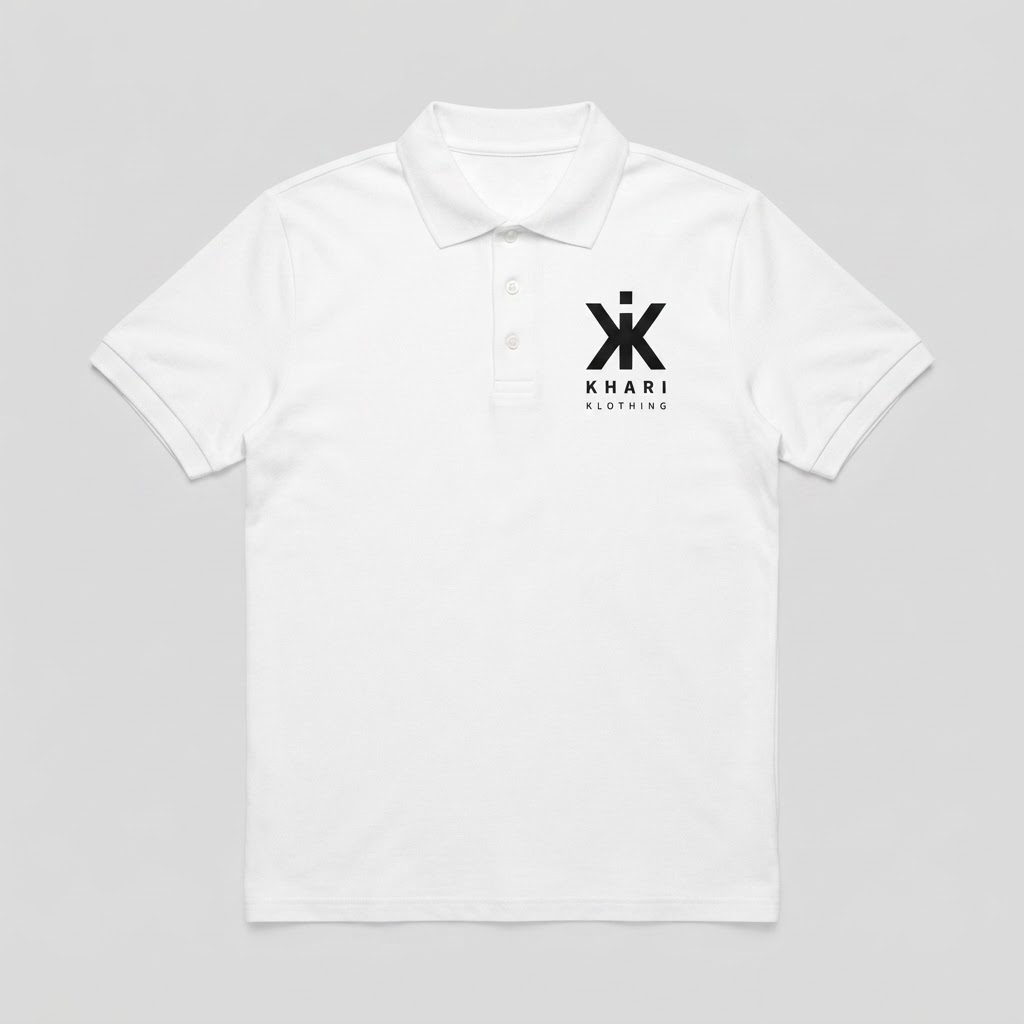 Khari Polo — White / Black Logo