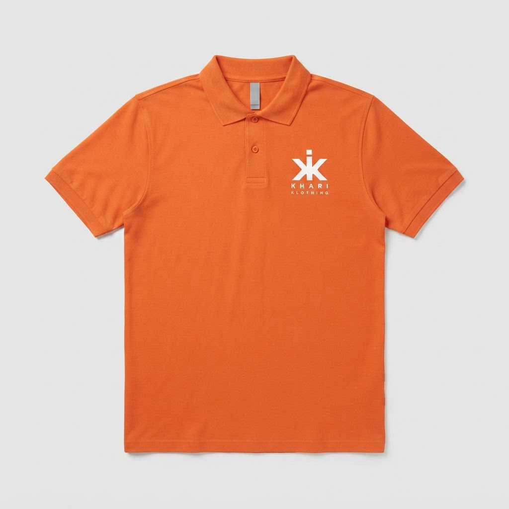 Khari Polo — Orange / White Logo