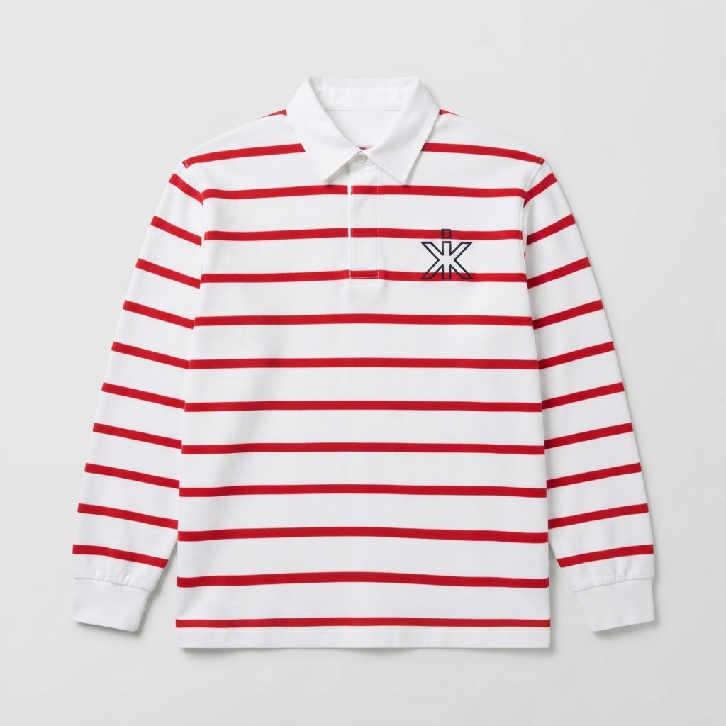 Khari Rugby Long Sleeve — White / Red