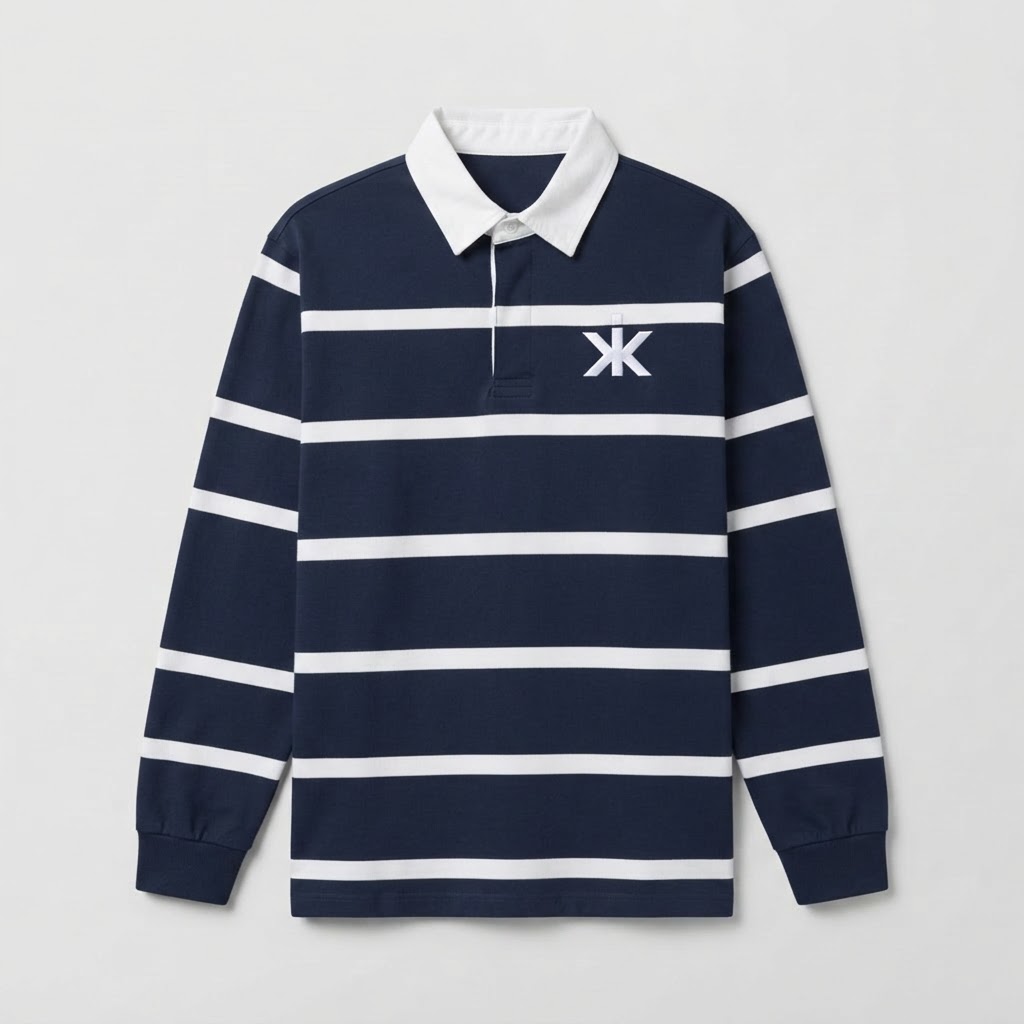Khari Rugby Long Sleeve — Navy / White