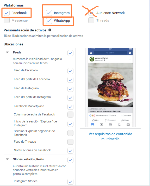 Facebook, Instagram y WhatsApp