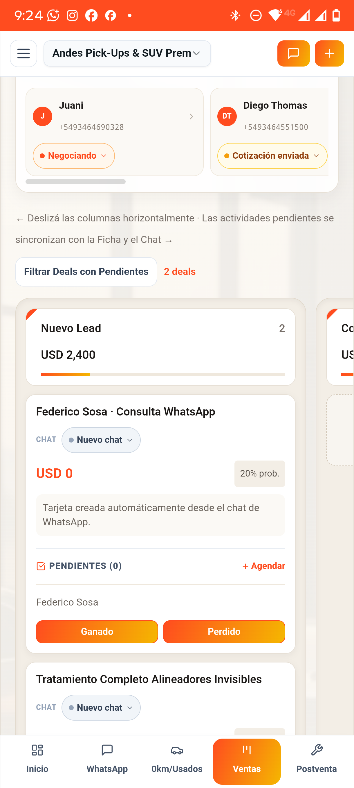 Ventas & Pipeline de Cotizaciones en USD