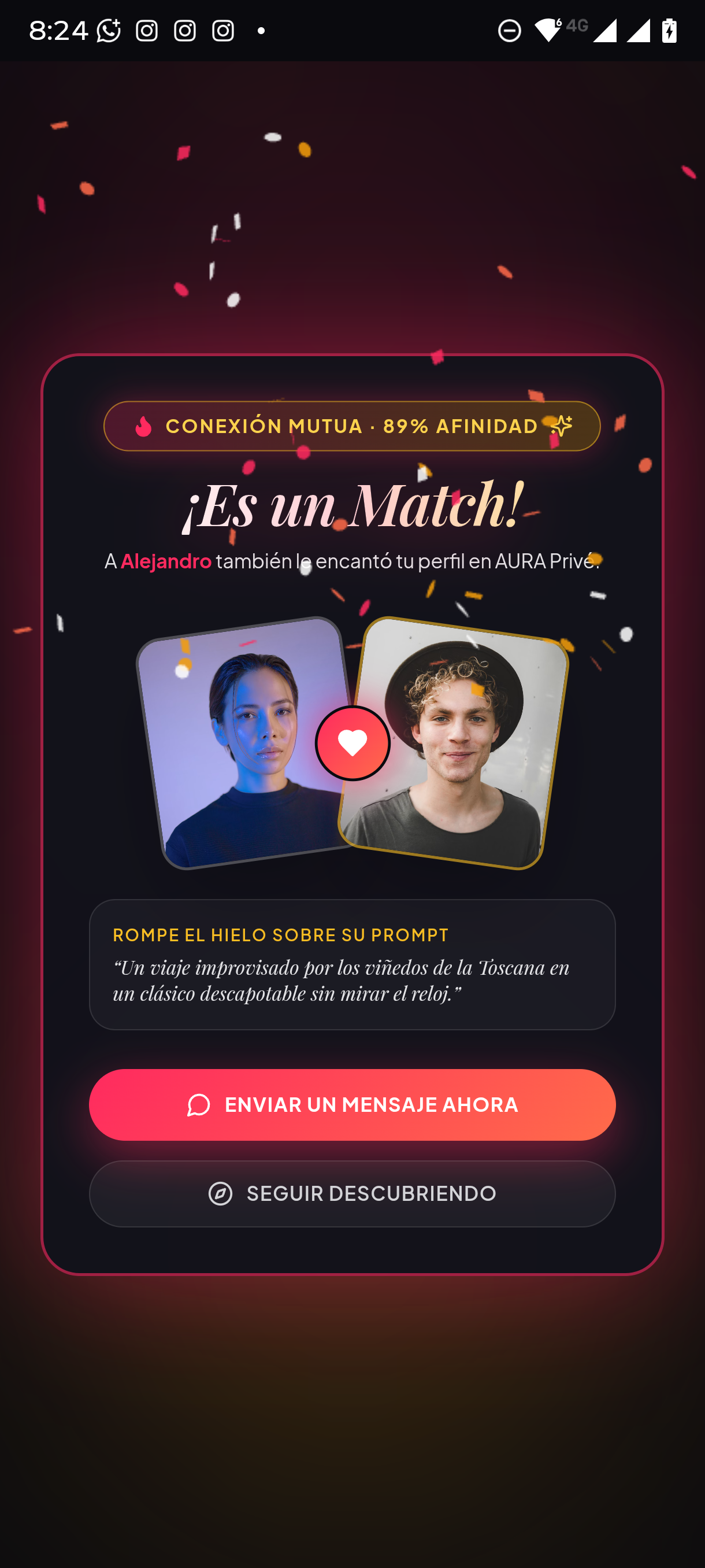 ¡Es un Match! · 89% Afinidad