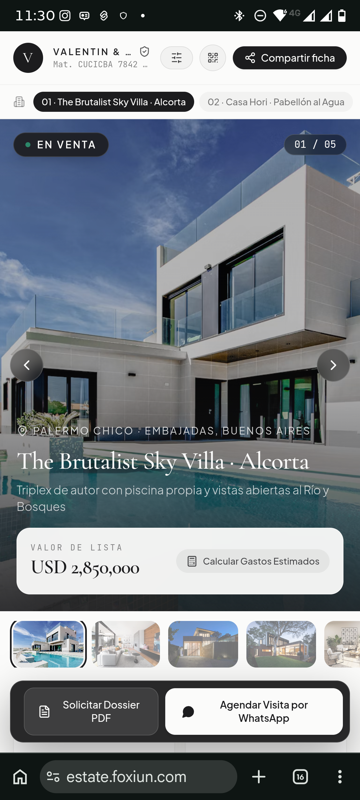 Estate Inmobiliaria - Ficha Editorial · The Brutalist Sky Villa