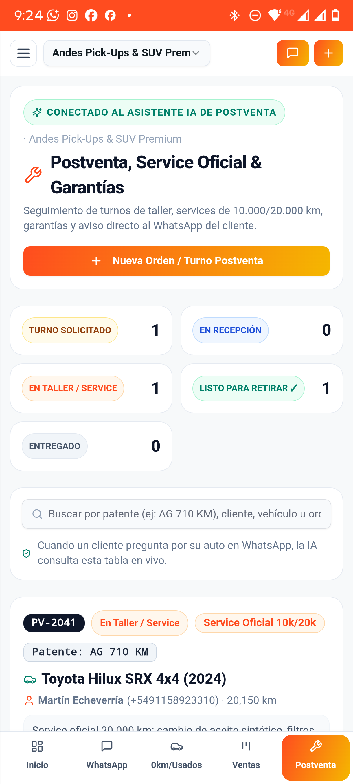 Postventa, Service Oficial & Garantías