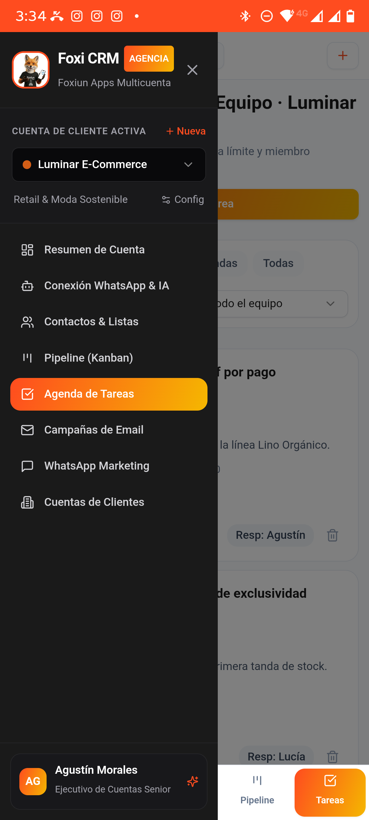 Navegación Multicuenta & Módulos de Marketing