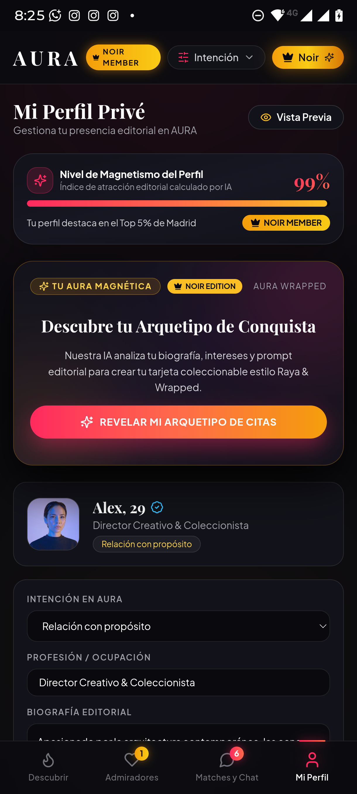 Mi Perfil Privé · 99% Magnetismo