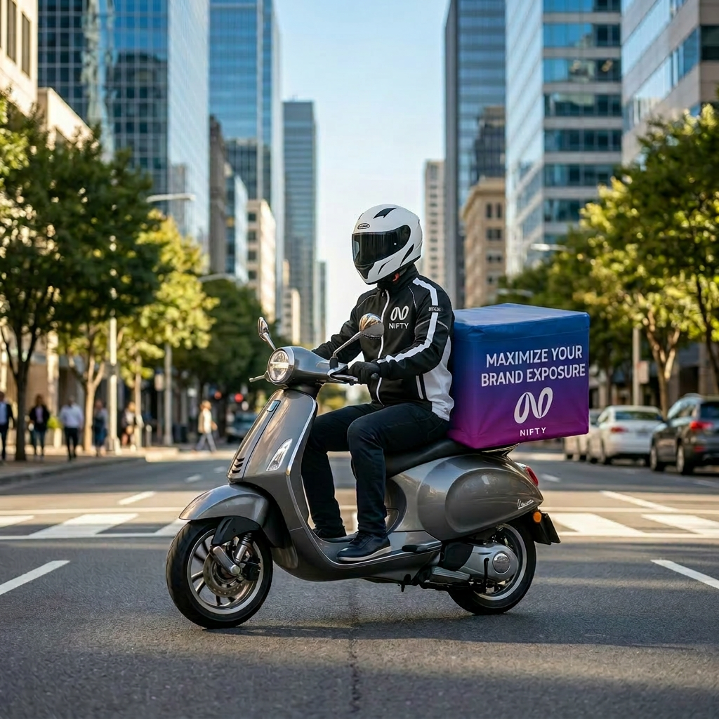 Delivery driver on bike in Sandton City Johannesburg