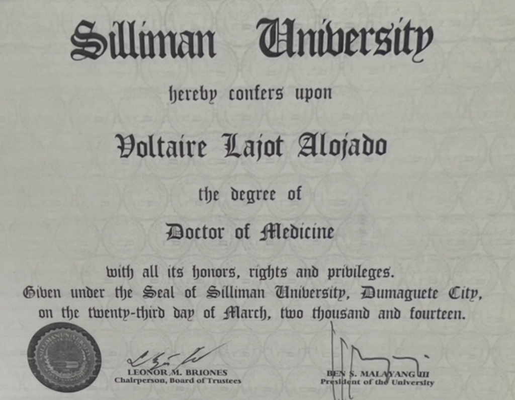 Doctor of Medicine — Silliman University
