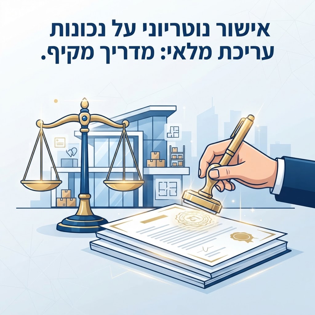 תמונת המחשה למאמר: אישור נוטריוני על נכונות עריכת מלאי: מדריך מקיף