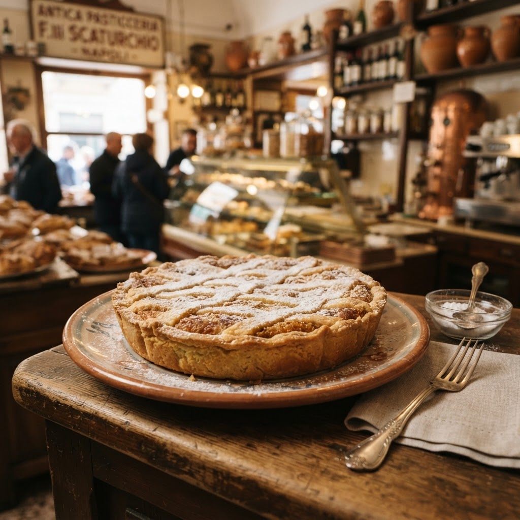 Pastiera napoletana artigianale di Pasticceria Setaro, torta di grano e ricotta fatta a mano