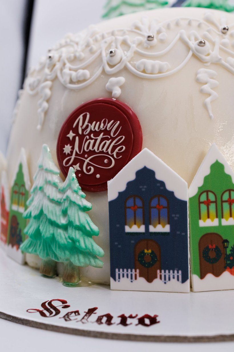 Torta villaggio di Natale