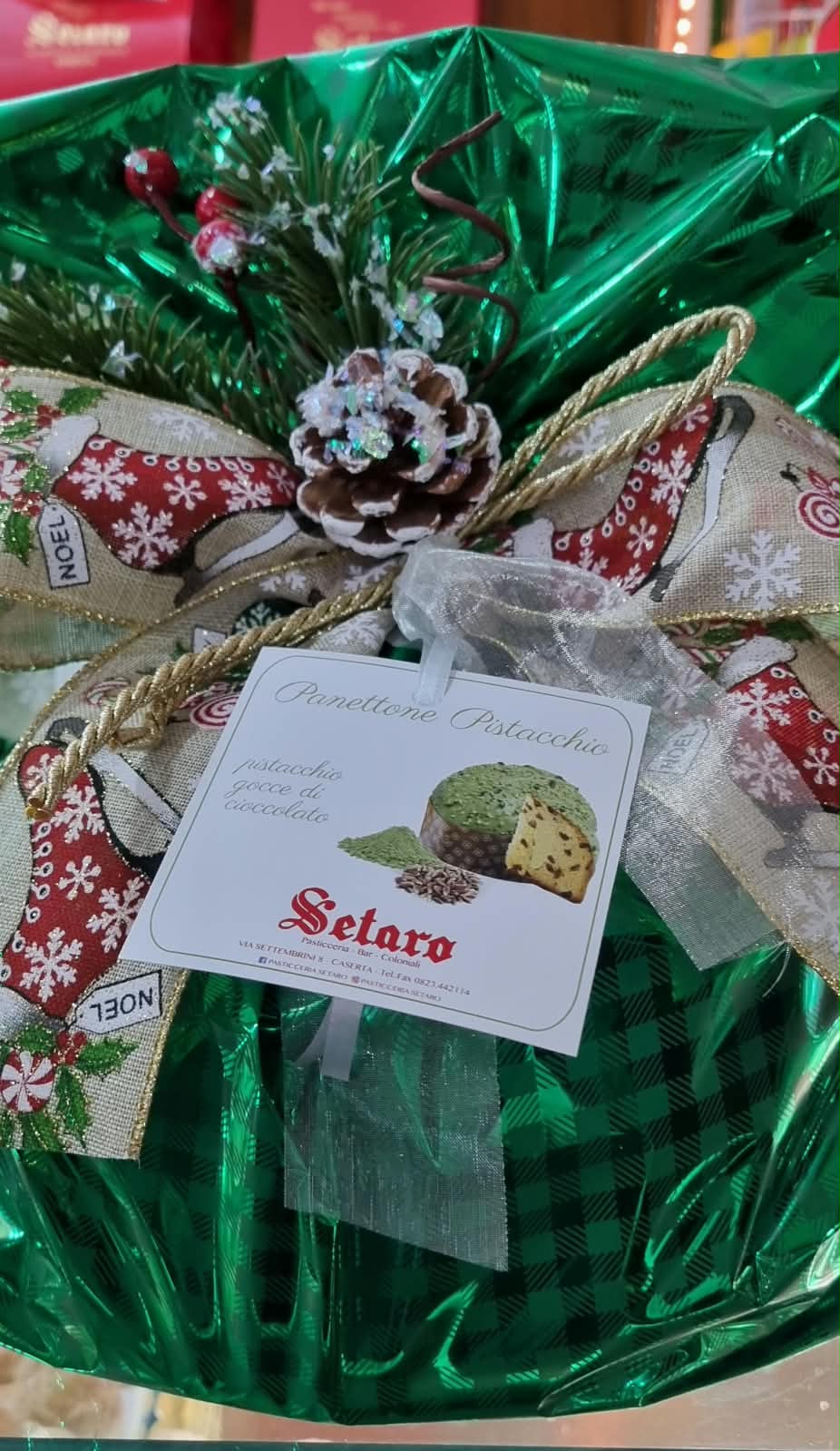 Panettone Pistacchio carta verde