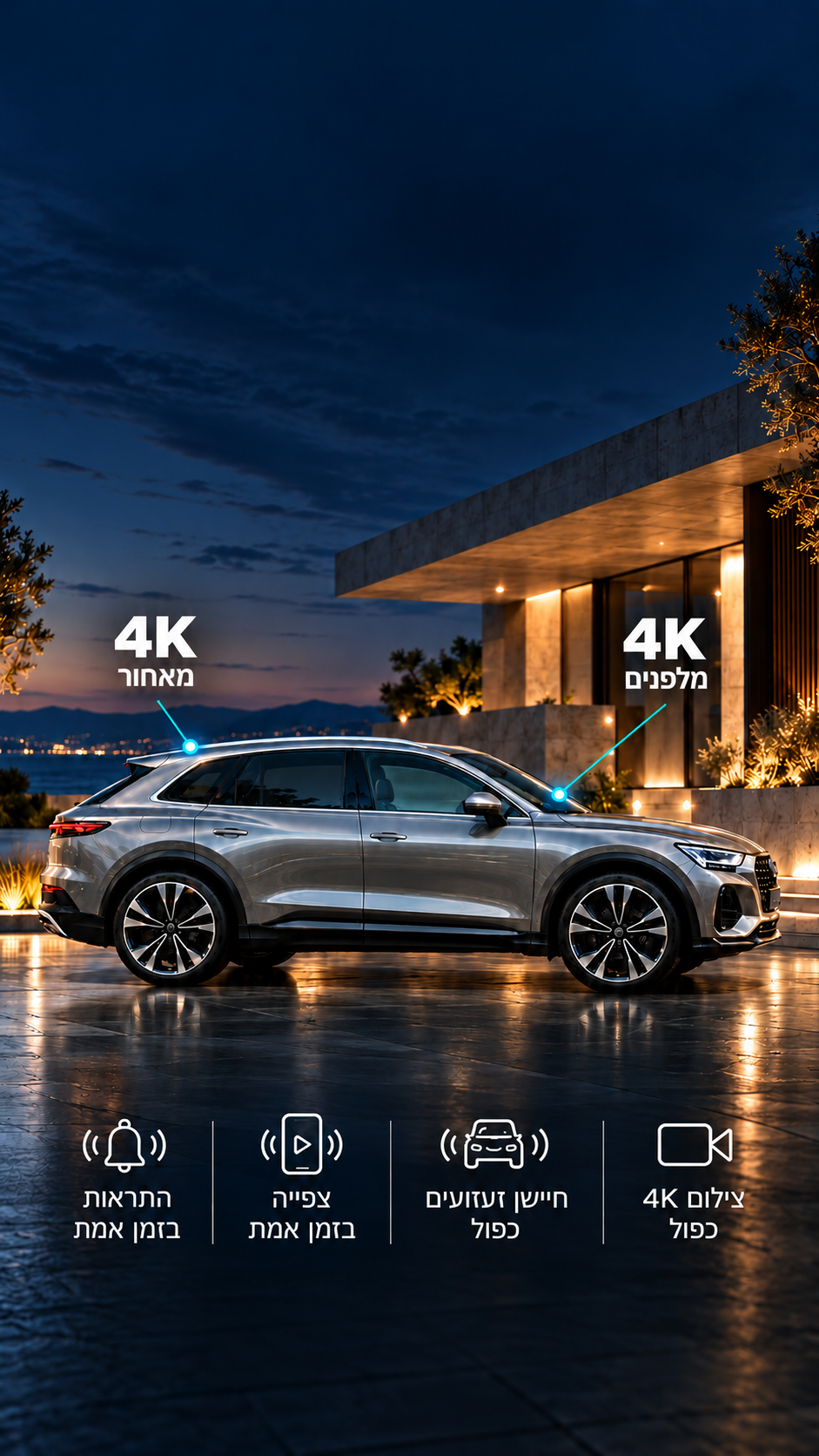 Z9 PRO DOUBLE 4K — צילום 4K מלפנים ומאחור