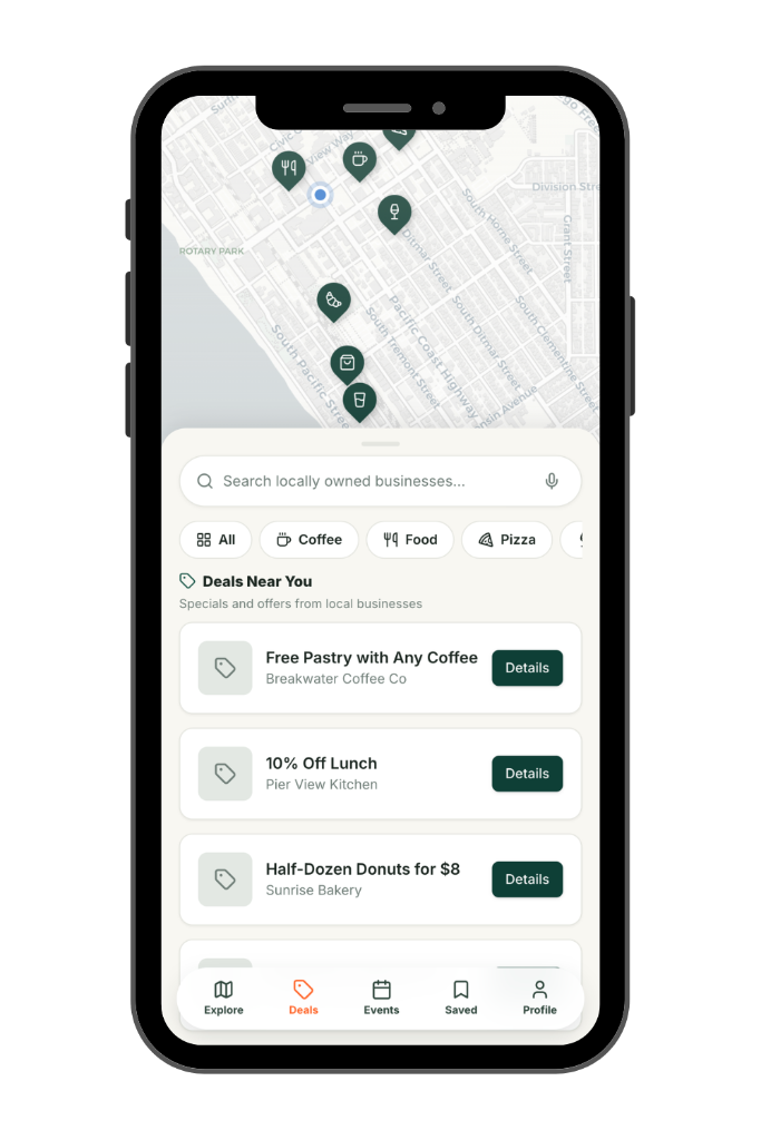 DISTRICT app — Deals screen