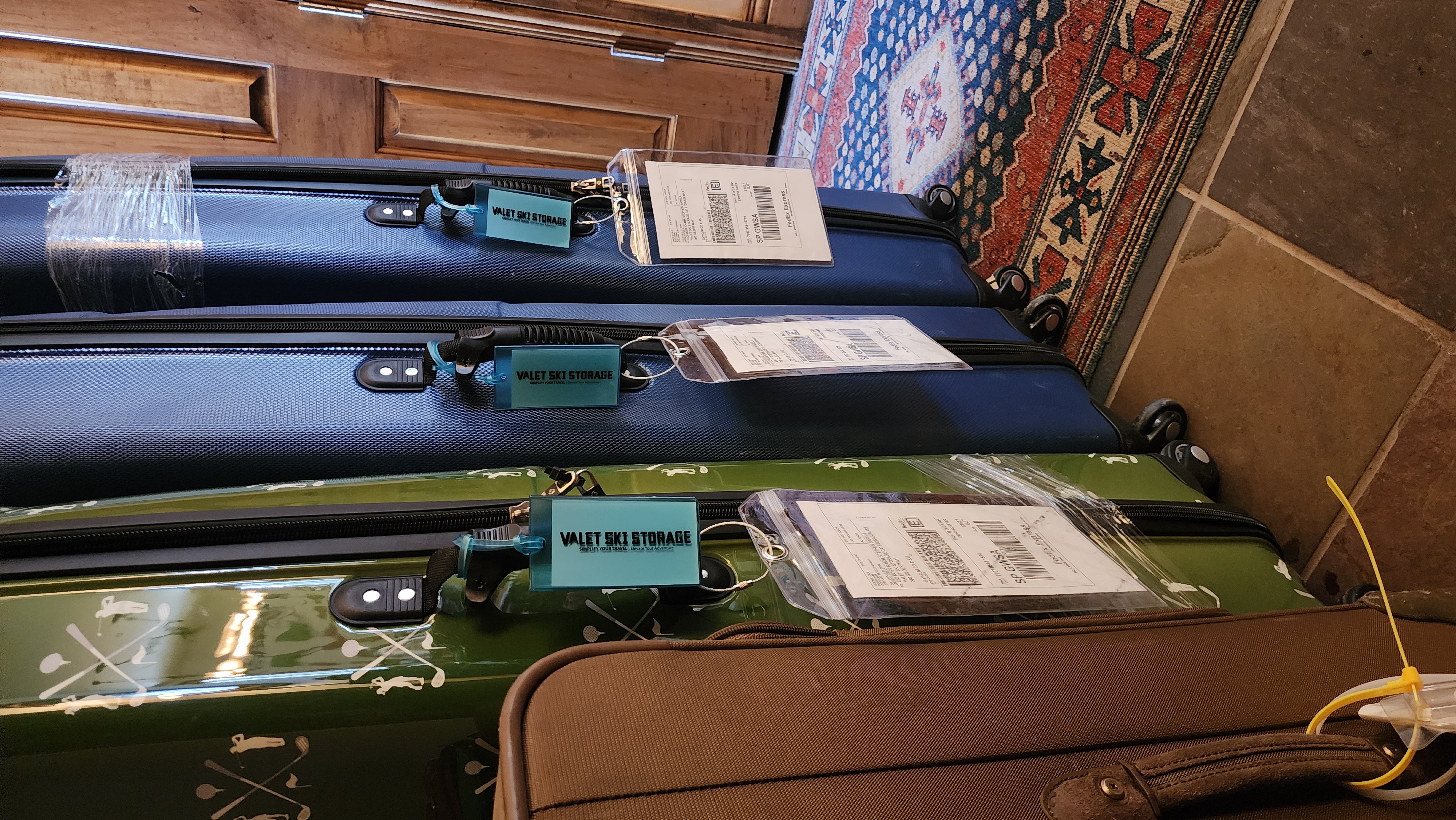 Gear delivered and stored by Valet Ski Storage