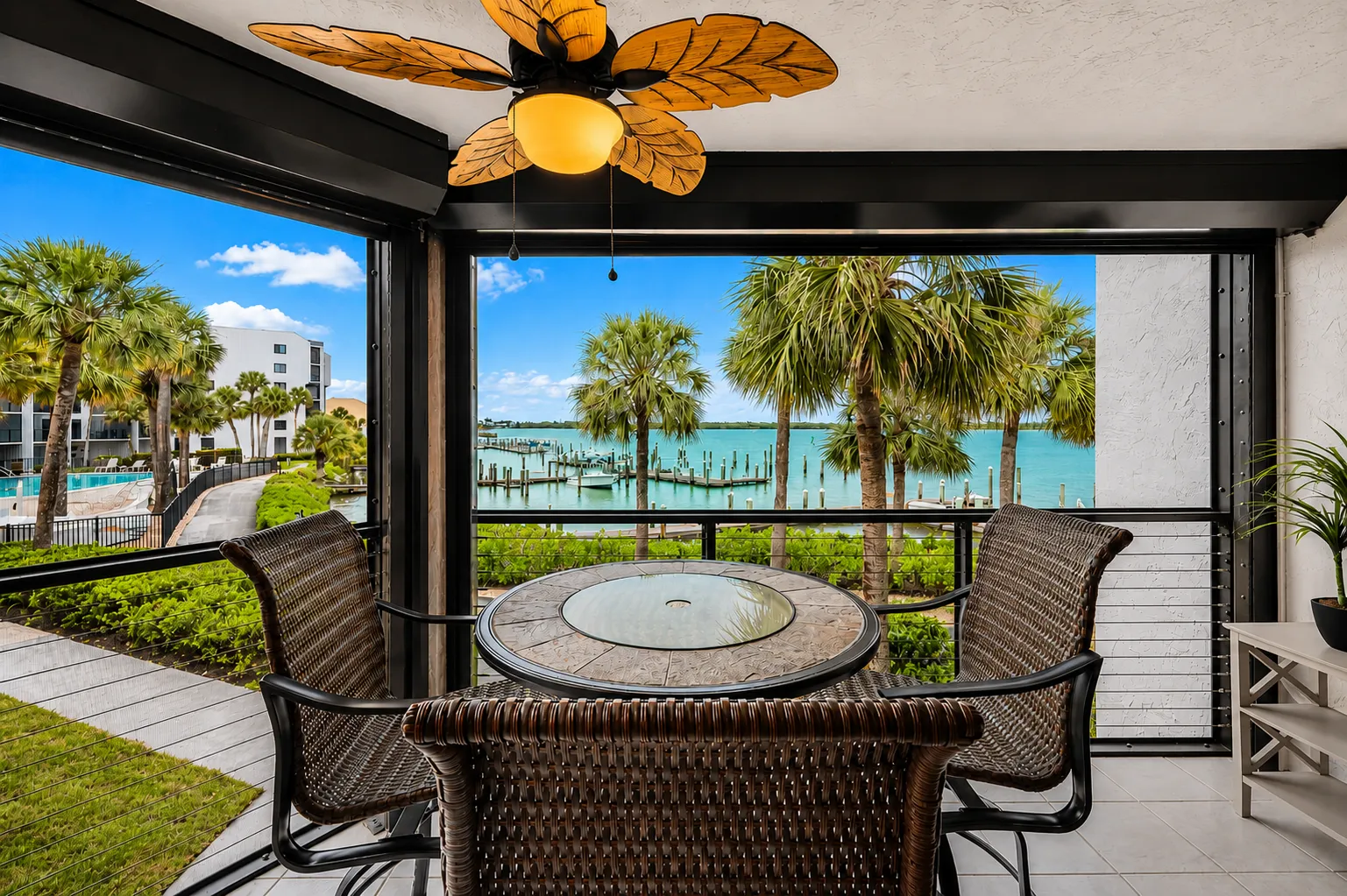 The Screened Lanai at Riverside Relaxation - 1 bedroom waterfront condo Marco Island