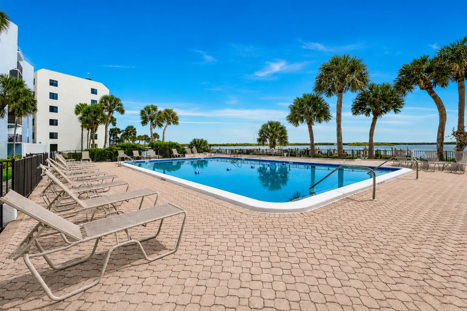Heated resort pool