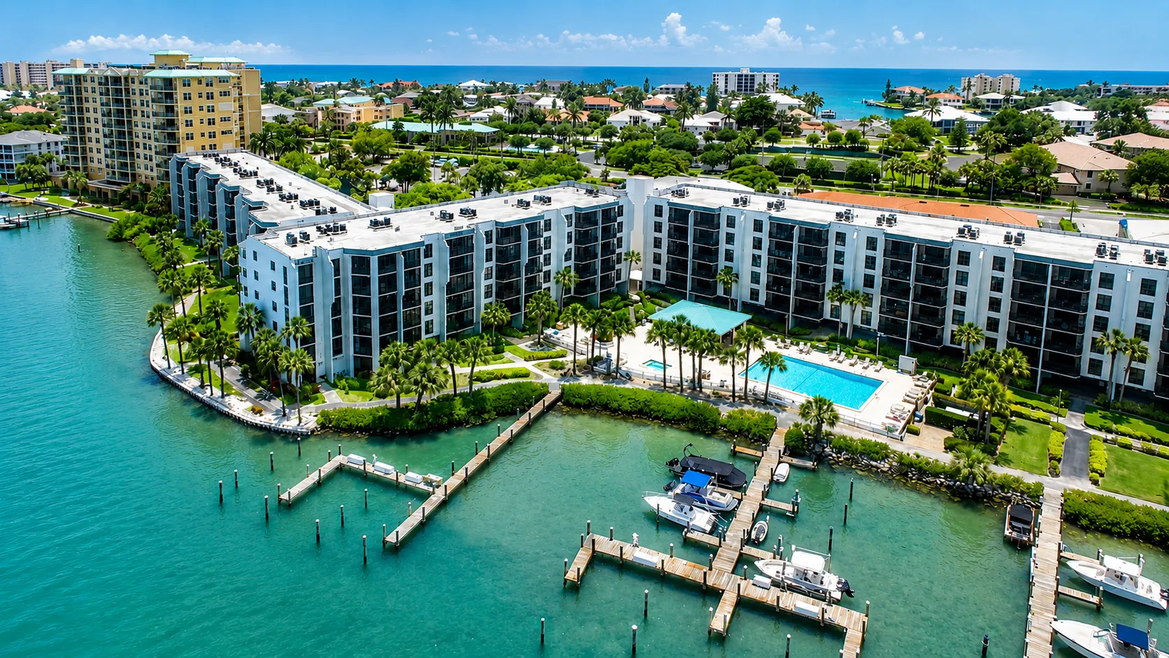 Riverside Club waterfront on the Marco River - daytime water views at Riverside Relaxation Marco Island