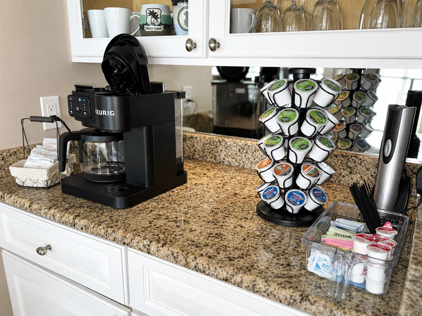 Coffee bar with Keurig