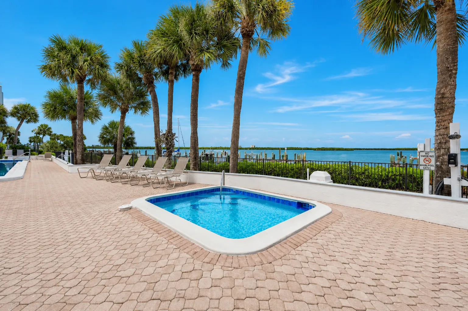 Waterfront hot tub