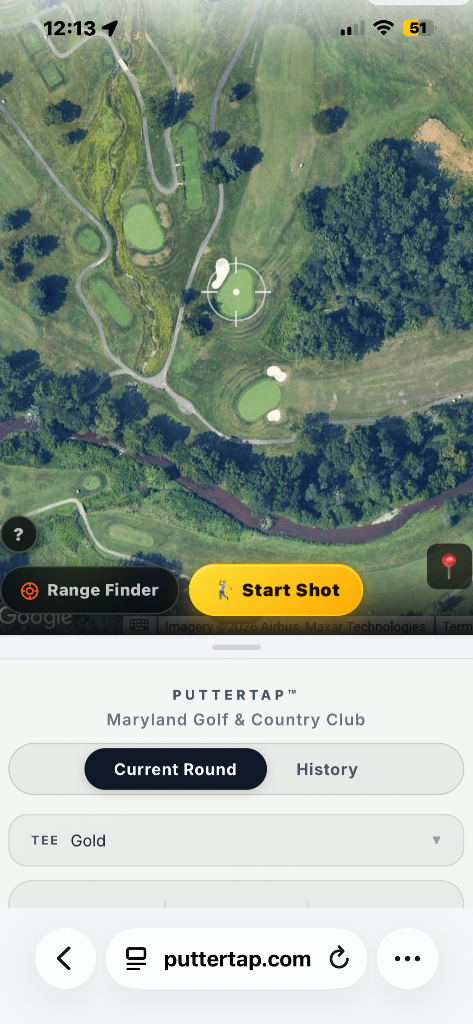 Golf course satellite GPS view