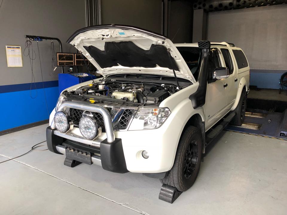 Nissan Navara on dyno