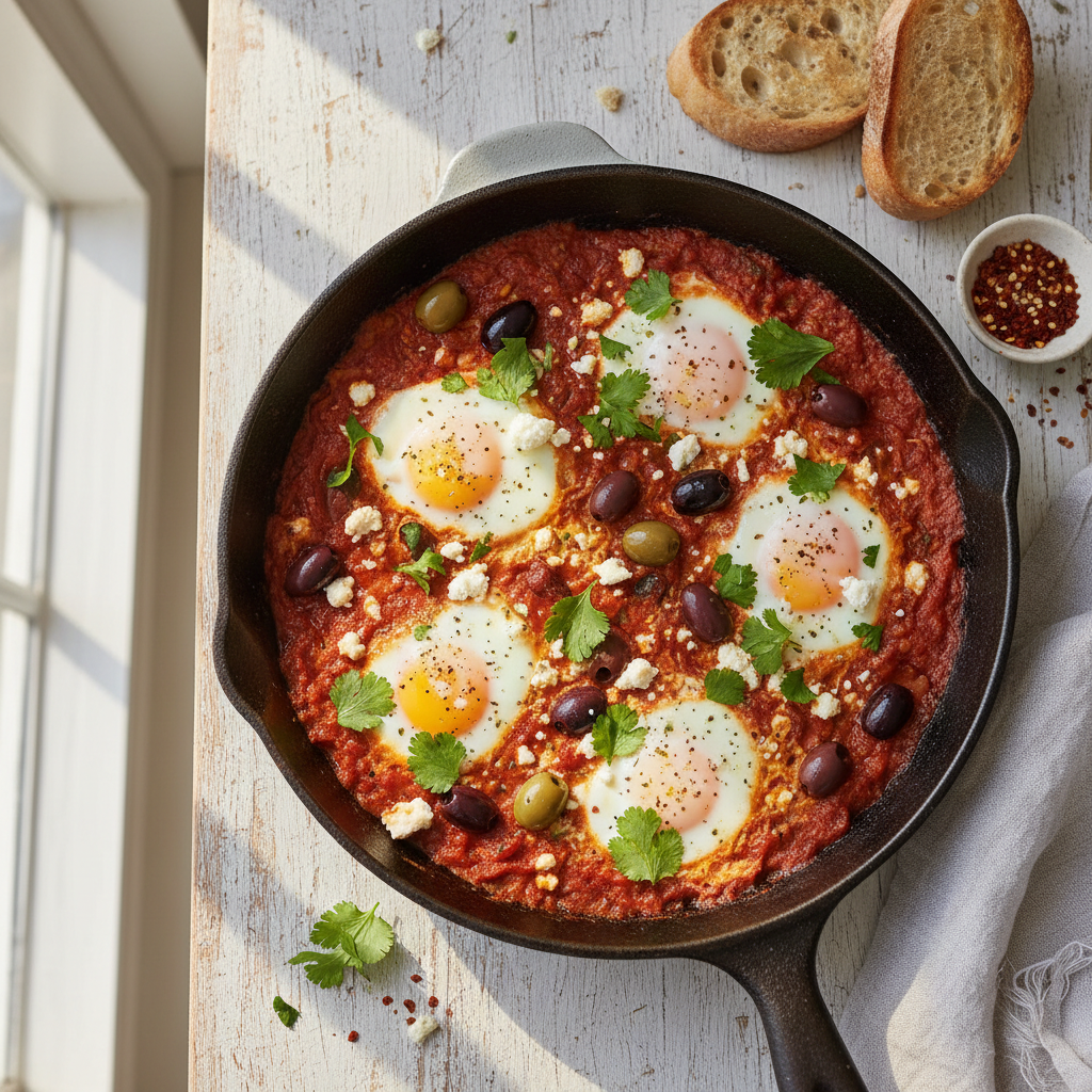 Shakshuka with Feta and Olives