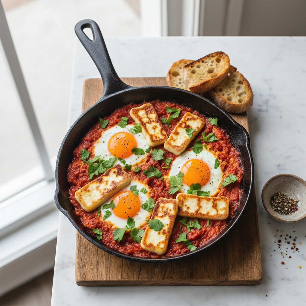 Shakshuka with Halloumi