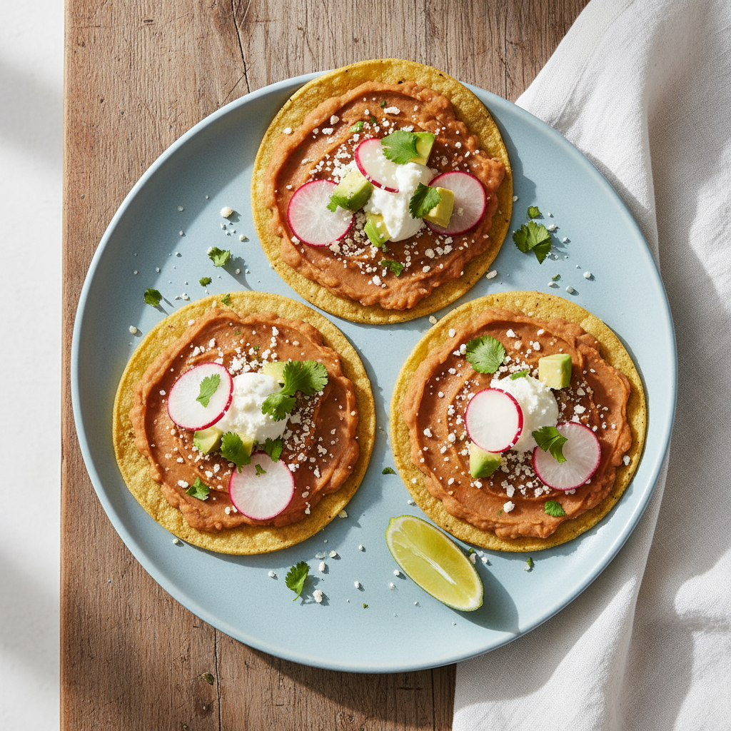 Tostadas with Refried Beans