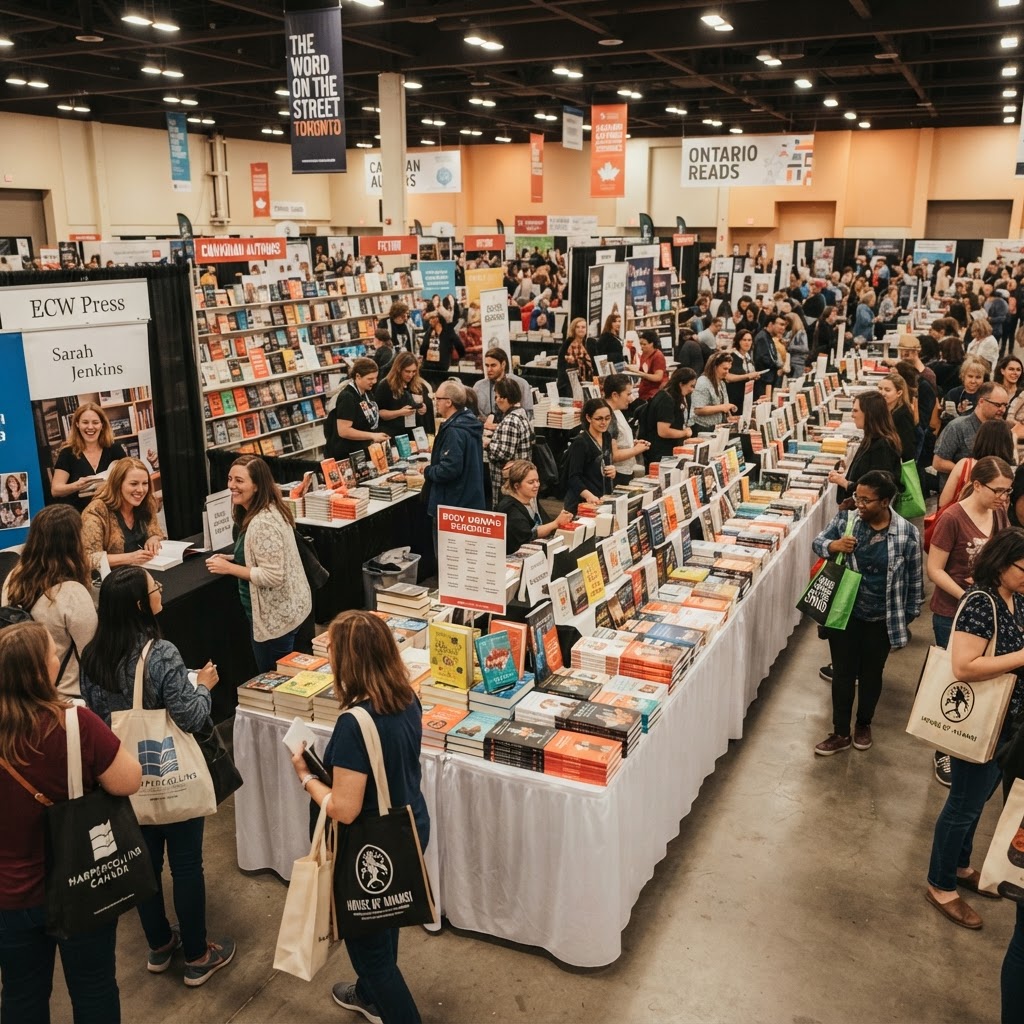 Book Expo shoppers at a literary fair