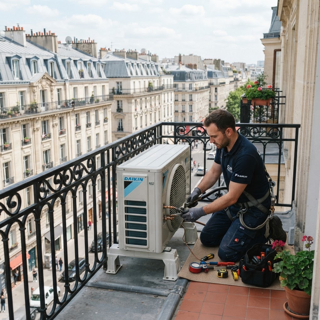 Unité extérieure – Balcon - Paris 12e - ELECYOUNA TCE